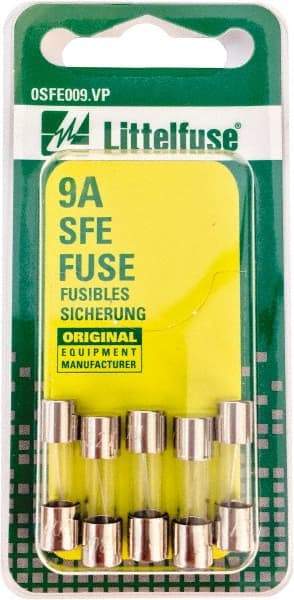 Value Collection - 32V AC/DC, 9 Amp, Fast-Acting Miniature Glass/Ceramic Fuse - 7/8" OAL, 1/4" Diam - Makers Industrial Supply