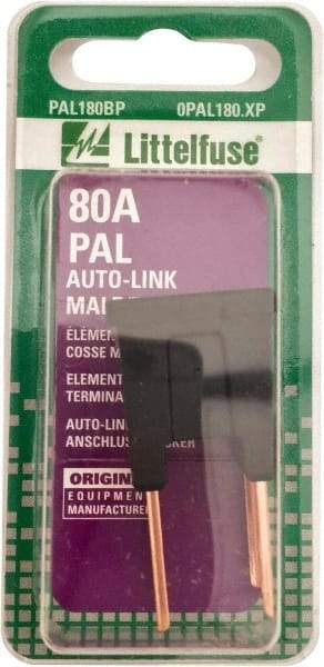 Value Collection - 80 Amp, Automotive Fuse - Black, Littlefuse PAL180 - Makers Industrial Supply