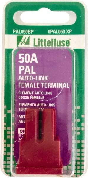 Value Collection - 50 Amp, Automotive Fuse - Red, Littlefuse PAL050 - Makers Industrial Supply