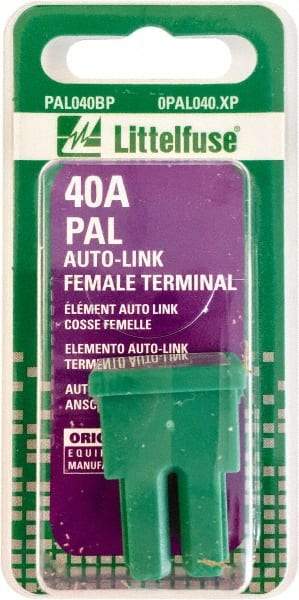 Value Collection - 40 Amp, Automotive Fuse - Green, Littlefuse PAL040 - Makers Industrial Supply