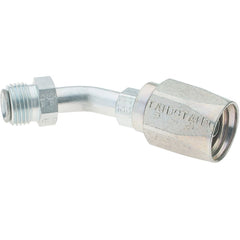 Parker - 5/8-18 SAE45, Reusable Hose Male Swivel Fitting - 5/16" Hose ID x 3/8" Hose OD - Makers Industrial Supply