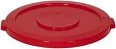 PRO-SOURCE - Round Lid for Use with 32 Gal Round Trash Cans - Red, Plastic, For Huskee Trash Cans - Makers Industrial Supply