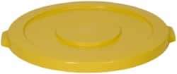 PRO-SOURCE - Round Lid for Use with 32 Gal Round Trash Cans - Yellow, Plastic, For Huskee Trash Cans - Makers Industrial Supply