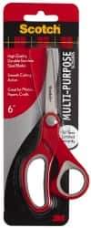 3M - 6" LOC, 6" OAL Stainless Steel Premium Scissors - Ambidextrous, For Crafts - Makers Industrial Supply