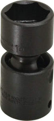 Proto - 1/2" Drive 1" Standard Universal Impact Socket - 6 Points, 2-29/32" OAL - Makers Industrial Supply