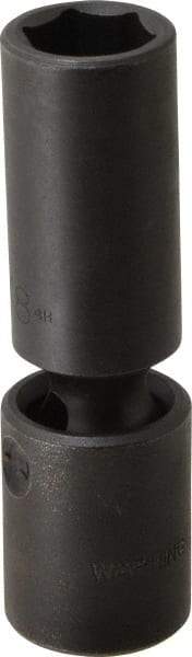 Proto - 1/2" Drive 5/8" Deep Universal Impact Socket - 6 Points, 3-19/32" OAL - Makers Industrial Supply