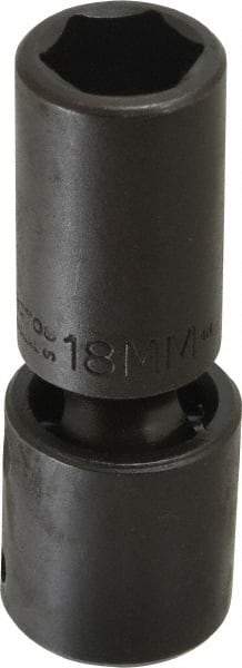 Proto - 1/2" Drive 18mm Deep Universal Impact Socket - 6 Points, 3-1/2" OAL - Makers Industrial Supply