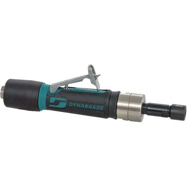 Dynabrade - 1/4" Collet, Straight Handle, Air Straight Die Grinder - 5,000 RPM, Rear Exhaust, 23 CFM, 0.4 hp, 90 psi, 1/4 NPT Inlet - Makers Industrial Supply