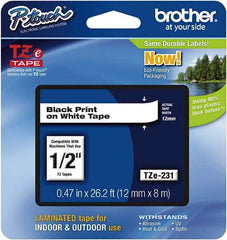 Brother - 1/2" Wide, White Label Tape - For Label Maker - Makers Industrial Supply