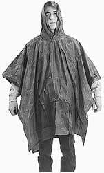 Tingley - Universal Size, 80 Inch Long x 50 Inch Wide x 0.1 mm Thick, PVC Rain Poncho - With Hood, Orange - Makers Industrial Supply