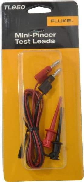 Fluke - Black/Red Electrical Test Equipment Leads Set - Use with All Models - Makers Industrial Supply