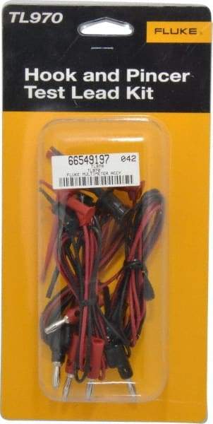 Fluke - Black/Red Electrical Test Equipment Hook & Pincer Kit - Use with All Models - Makers Industrial Supply