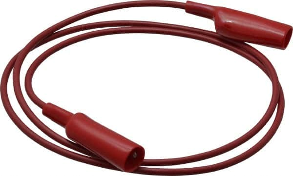 Pomona - Red Electrical Test Equipment Patch Cord - Use with Alligators Test Clips - Makers Industrial Supply