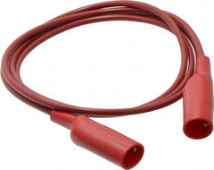 Pomona - Red Electrical Test Equipment Patch Cord - Use with Alligators Test Clips - Makers Industrial Supply