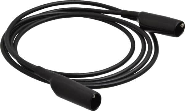 Pomona - Black Electrical Test Equipment Patch Cord - Use with Alligators Test Clips - Makers Industrial Supply