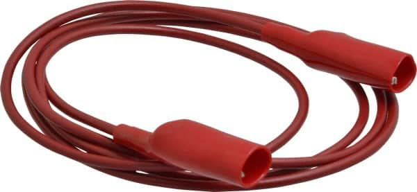 Pomona - Red Electrical Test Equipment Patch Cord - Use with Alligators Test Clips - Makers Industrial Supply