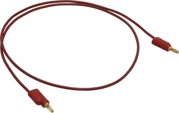 Pomona - Red Electrical Test Equipment Leads - Use with Banana Plugs - Makers Industrial Supply