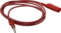 Pomona - Red Electrical Test Equipment Clip - Use with 0.300" Terminal, Banana Plugs - Makers Industrial Supply