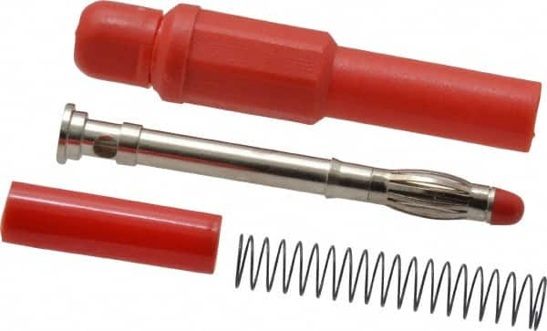 Pomona - Red Electrical Test Equipment Banana Plug - Use with Banana Plugs - Makers Industrial Supply