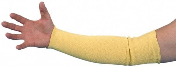 Steel Grip - Size Universal, Yellow Kevlar Flame Retardant Sleeve - 18" Long Sleeve, Elastic Opening at Both Ends - Makers Industrial Supply