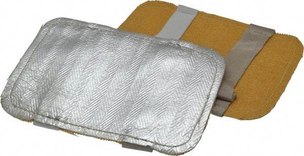 Steiner - Universal Size, Silver, Aluminized Leather, Glove Pad - Unlined, 8" OAL - Makers Industrial Supply