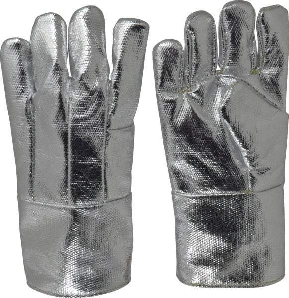 Steel Grip - Size Universal Wool Lined Aluminized Thermonol Welding Glove - 14" OAL, Gauntlet Cuff, For General Welding - Makers Industrial Supply