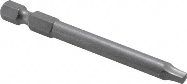 Wera - #2" Square Size Square Recess Bit - 1/4" Hex Drive, 2-3/4" OAL - Makers Industrial Supply