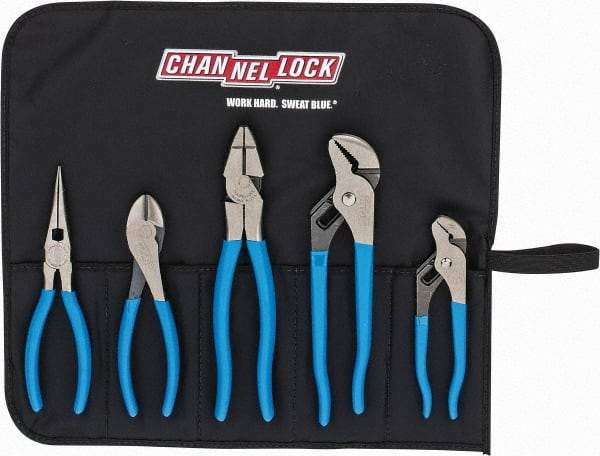 Channellock - 5 Piece Plier Set - Comes in Tool Roll - Makers Industrial Supply