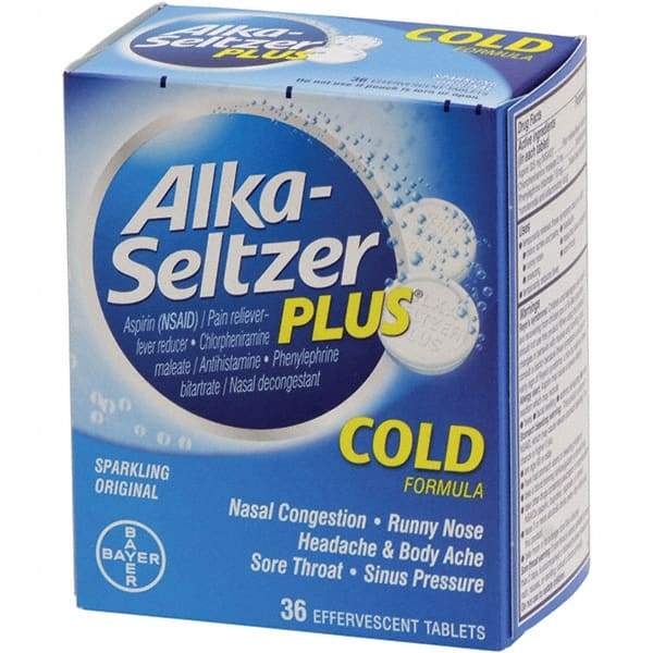 Medique - Original Flavor Alka Seltzer Tablets - Cold & Allergy Relief - Makers Industrial Supply