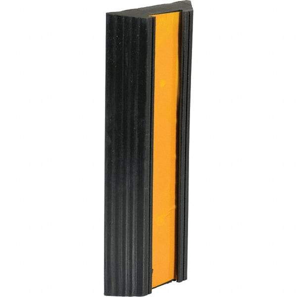 Vestil - 12" Long x 5-1/8" Wide x 1-3/8" High, Bumper Stop - Yellow & Black - Makers Industrial Supply