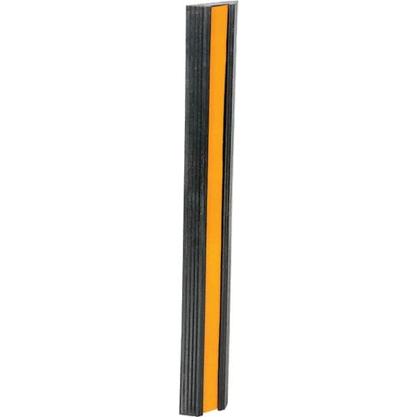 Vestil - 36" Long x 5-1/8" Wide x 1-3/8" High, Bumper Stop - Yellow & Black - Makers Industrial Supply