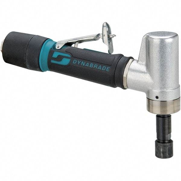 Dynabrade - 1/4" Collet, Angle Handle, Air Angle Die Grinder - 3,200 RPM, Rear Exhaust, 26 CFM, 0.4 hp, 90 psi, 1/4 NPT Inlet - Makers Industrial Supply