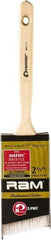 Premier Paint Roller - 2-1/2" Angled Polyester Angular Brush - 3-1/2" Bristle Length, 2" Wood Sash Handle - Makers Industrial Supply