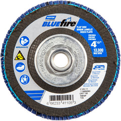 ‎4-1/2 × 5/8 - 11″ BlueFire Fiberglass Conical Flap Disc Type 29 P60 Grit R884V1 Zirconia Alumina - Makers Industrial Supply