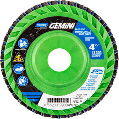 ‎4-1/2 × 7/8″ Gemini Plastic Flat Flap Disc Type 27 P40 Grit R766 Zirconia Alumina - Makers Industrial Supply