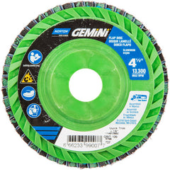 ‎4-1/2 × 7/8″ Gemini Plastic Flat Flap Disc Type 27 P120 Grit R766 Zirconia Alumina - Makers Industrial Supply