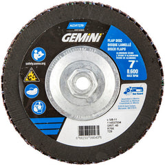 ‎7 × 5/8 - 11″ Gemini Fiberglass Conical Flap Disc Type 29 P40 Grit R766 Zirconia Alumina - Makers Industrial Supply