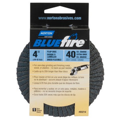 4″ × 5/8″ Flap Disc BlueFire Type 29 Fiberglass Plate 40 Grit - Makers Industrial Supply