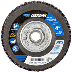 ‎4-1/2 × 5/8 - 11″ Gemini Fiberglass HD Flat Flap Disc Type 27 P40 Grit R766 Zirconia Alumina - Makers Industrial Supply