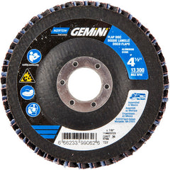 ‎4-1/2 × 7/8″ Gemini Fiberglass HD Flat Flap Disc Type 27 P36 Grit R766 Zirconia Alumina - Makers Industrial Supply