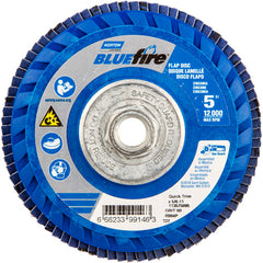 ‎5 × 5/8 - 11″ BlueFire Plastic Flat Flap Disc Type 27 P60 Grit R884P Zirconia Alumina - Makers Industrial Supply