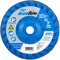 7 × 7/8″ BlueFire Plastic Flat Flap Disc Type 27 P36 Grit R884P Zirconia Alumina - Makers Industrial Supply