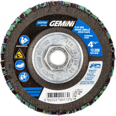 ‎4-1/2 × 5/8 - 11″ Gemini Fiberglass Conical Flap Disc Type 29 P80 Grit R766 Zirconia Alumina - Makers Industrial Supply