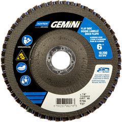 6 × 7/8″ Gemini Fiberglass HD Flat Flap Disc Type 27 P40 Grit R766 Zirconia Alumina - Makers Industrial Supply