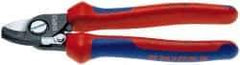 Knipex - 6-1/2" OAL, 1/0 AWG Capacity, Cable Cutter - Ergo Dual Component Handle - Makers Industrial Supply