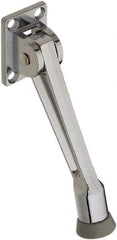 National Mfg. - 5" Projection Kickdown Door Stop - Screw Mount, Chrome Finish - Makers Industrial Supply