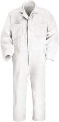 VF Imagewear - Size 38 Regular, White, Zipper, General Purpose Coverall - 38" Chest, Cotton, Polyester, 7 Pockets, Pre-Cure Durable Press with Soil Release, Side Vent Openings, Sized to be Worn Over Clothes - Makers Industrial Supply