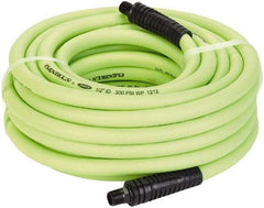 Legacy - 1/2" ID x 0.74" OD 50' Long Multipurpose Air Hose - MNPT x MNPT Ends, 300 Working psi, 140°, 3/8" Fitting, Green - Makers Industrial Supply