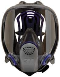 3M - Series FF-400, Size L Full Face Respirator - 6-Point Suspension, Bayonet Connection - Makers Industrial Supply