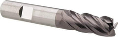 SGS - 1/2", 4 Flute, Single End, Solid Carbide, 0.03" Corner Radius End Mill - 3-1/4" OAL, Right Hand Flute, 1-1/4" LOC, Right Hand Cut - Makers Industrial Supply